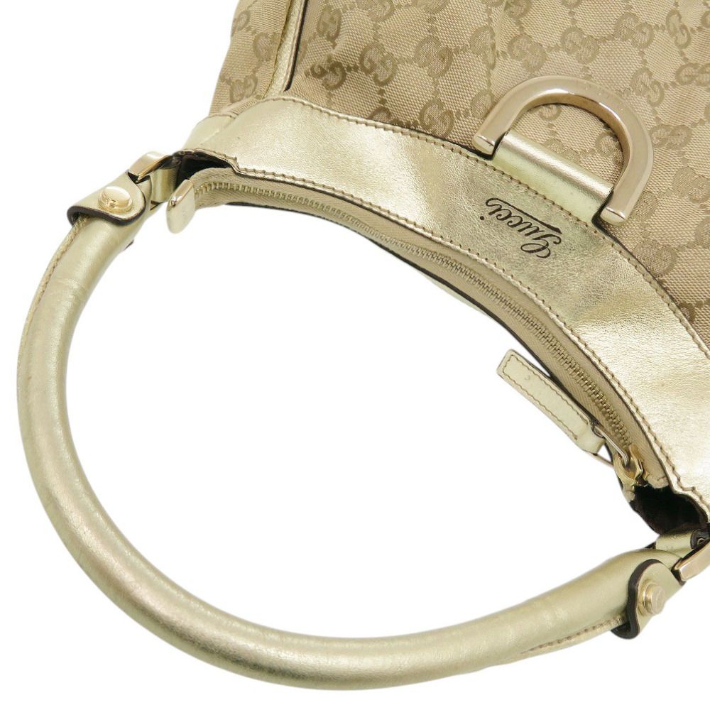 Gucci Guccissima Abbey GG Canvas Beige Gold Handbag — view 8
