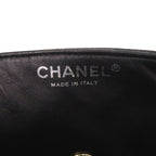 Chanel Quilted East West CC Logo Caviar Leather Gold Black Chain Shoulder Bag — view 7