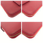 Prada Saffiano Fiocco Pink Gold Leather Wallet Zip Around — view 4