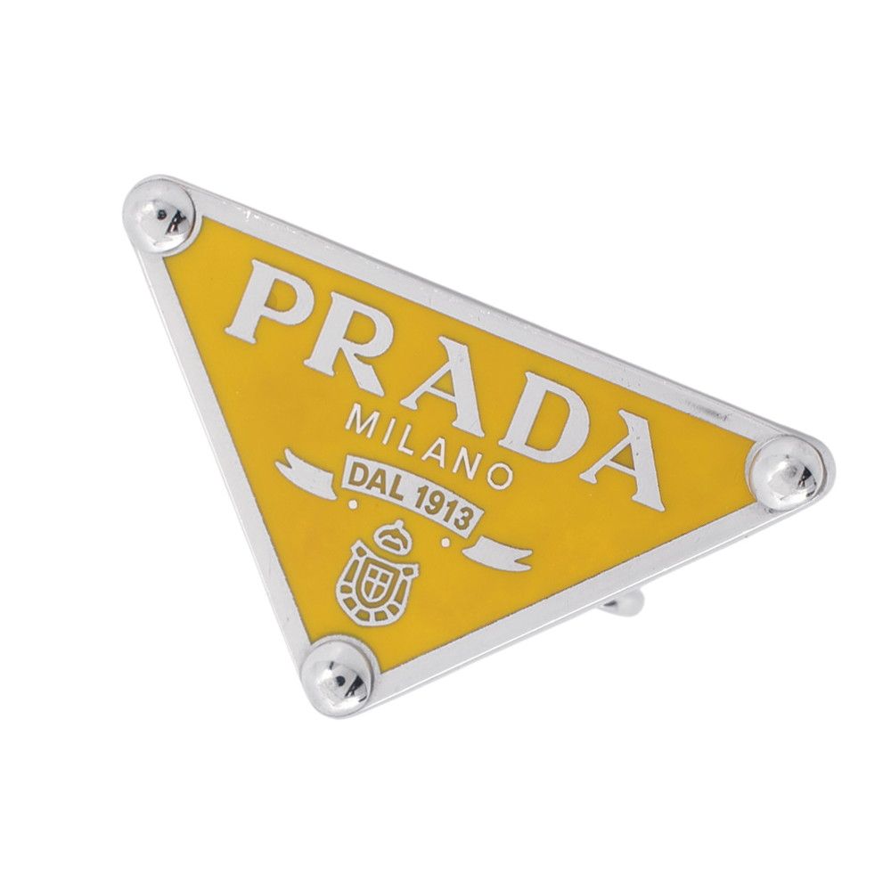Prada Single Earrings Symbol Left Ear Metal Enamel