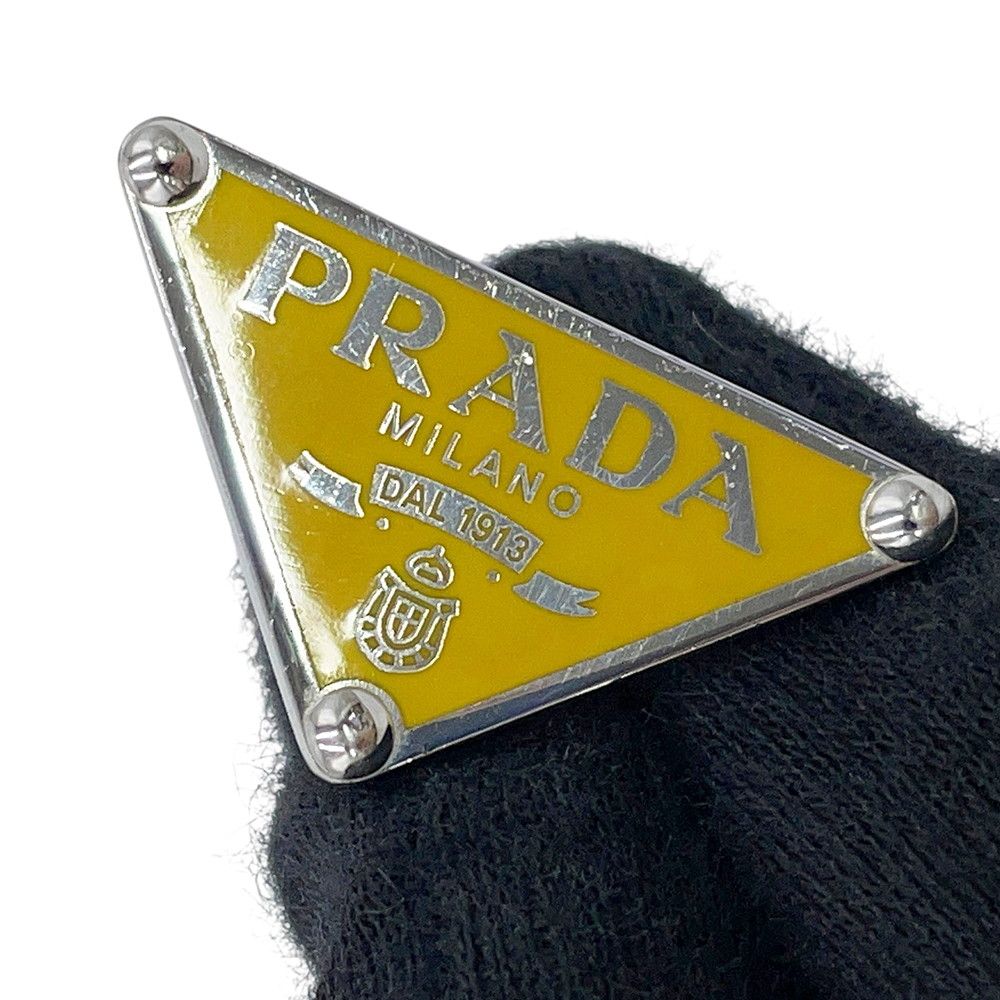Prada Single Earrings Symbol Left Ear Metal Enamel — view 8
