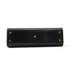 Saint Laurent Paris Handbag Manhattan Top Handle Box Calf Bag Black — view 3