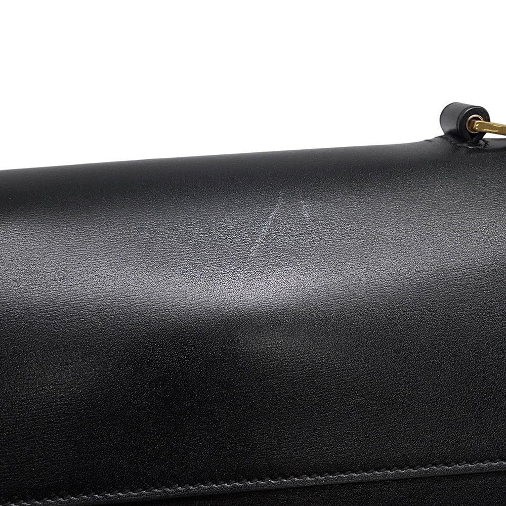 Saint Laurent Paris Handbag Manhattan Top Handle Box Calf Bag Black — view 7