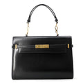Saint Laurent Paris Handbag Manhattan Top Handle Box Calf Bag Black