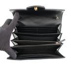 Gucci Chain Wallet GG Marmont Quilted Leather Double G Black Shoulder Bag — view 5