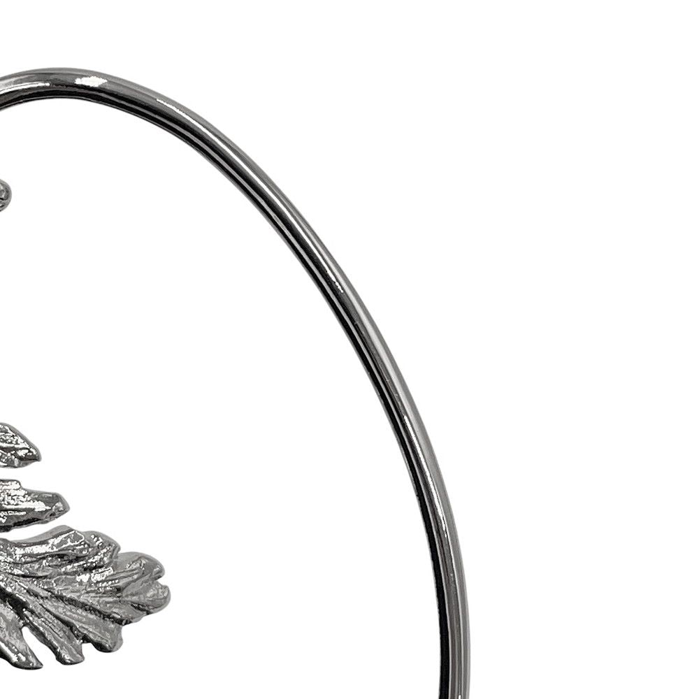 Chanel CC Logo Feather Motif Right Ear Metal Rhinestone Earring — view 5
