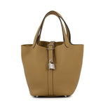 Hermes Handbag Picotin Lock PM Dune Silver Taurillon Clemence