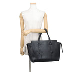 Gucci Tote Bag GG Embossed Leather Black — view 4