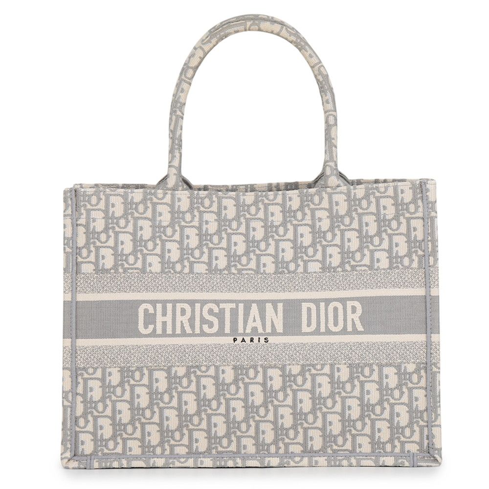 Dior Tote Bag Oblique Book Medium Canvas