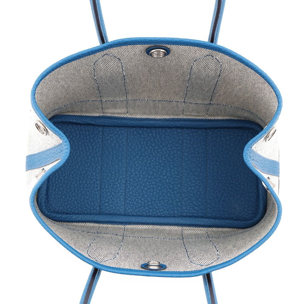Hermes Tote Bag Neo Garden 23 Party Ecru Blue Outremer Toile — view 5