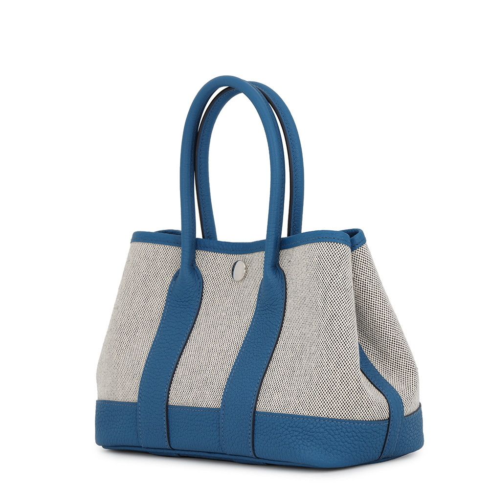 Hermes Tote Bag Neo Garden 23 Party Ecru Blue Outremer Toile — view 2