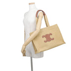 Celine Tote Bag Triomphe Cabas Thais Large Canvas Leather — view 4
