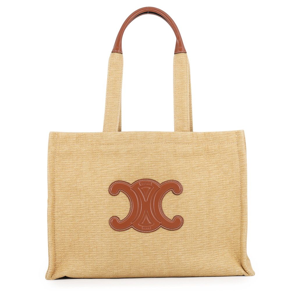 Celine Tote Bag Triomphe Cabas Thais Large Canvas Leather