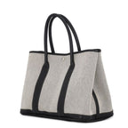 Hermes Tote Bag Garden Party PM Beige Black Silver Toile H Buffalo — view 2