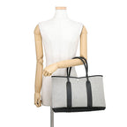 Hermes Tote Bag Garden Party PM Beige Black Silver Toile H Buffalo — view 4