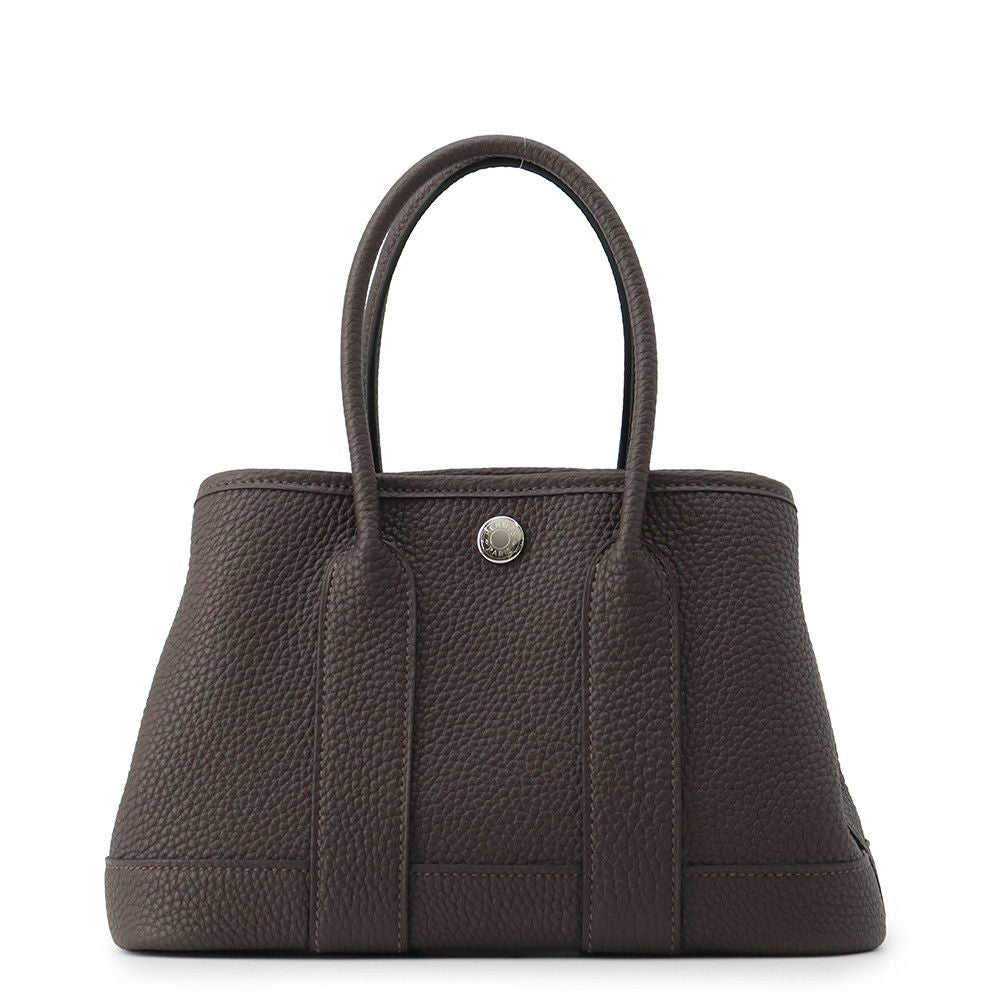 Hermes Tote Bag Neo Garden 23 Party Chocolat Silver Togo