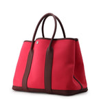 Hermes Tote Bag Garden Party PM Rose Bordeaux Silver Toile Officier Negonda — view 2