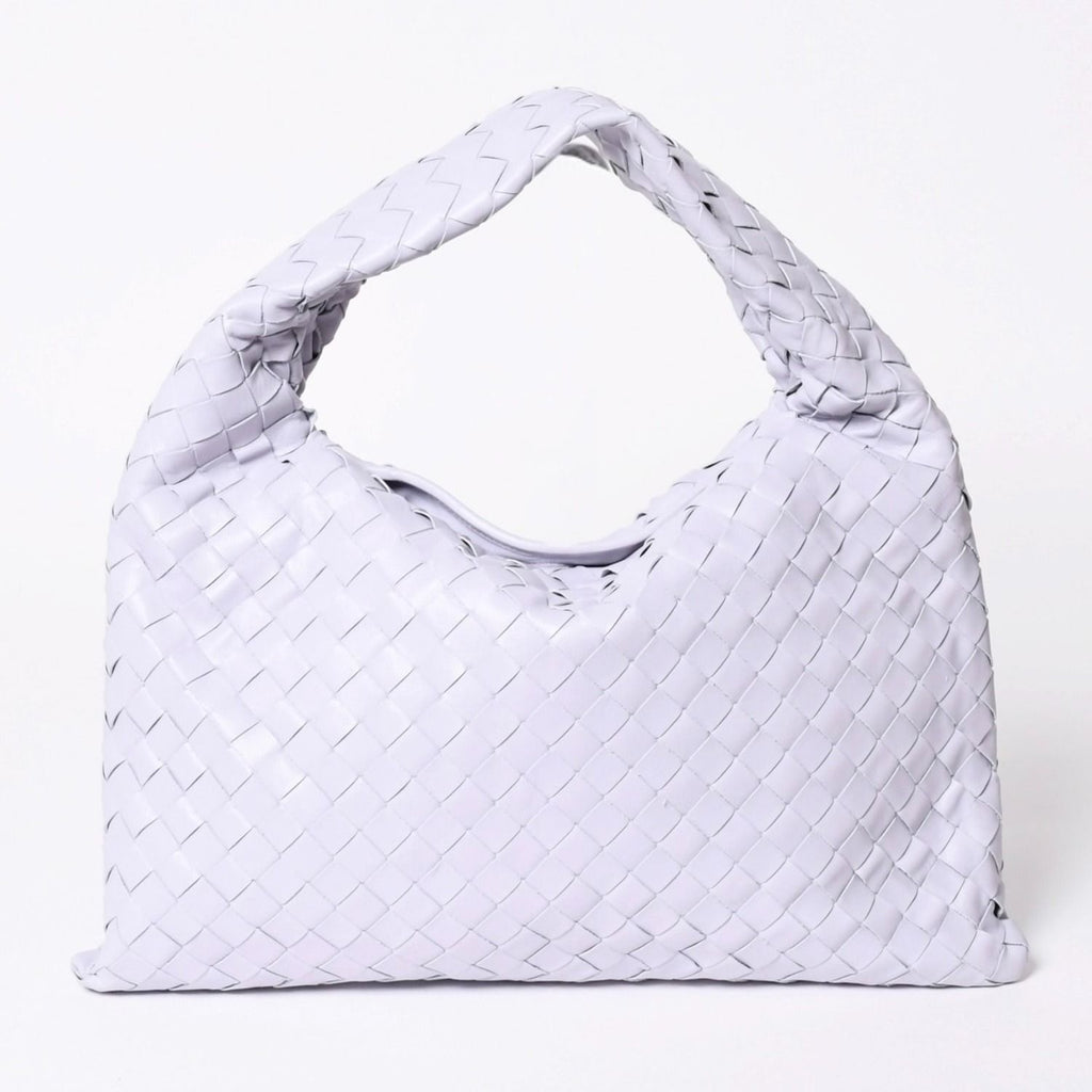 Bottega Veneta Small Hop Intrecciato Bag Leather Purple