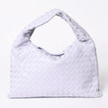 Bottega Veneta Small Hop Intrecciato Bag Leather Purple