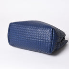 Bottega Veneta Garda Intrecciato Tote Bag Leather Navy Blue — view 8
