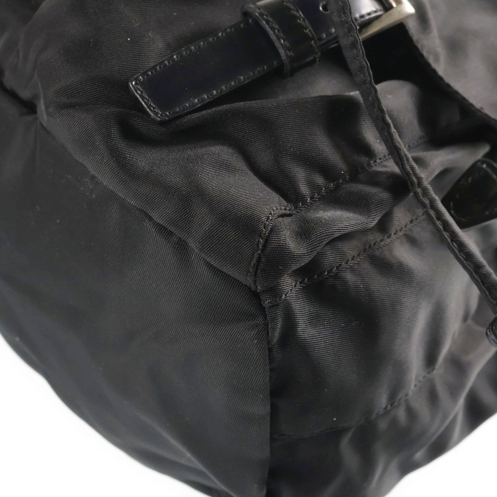 Prada Triangle Logo Tessuto Nylon Backpack Black — view 5