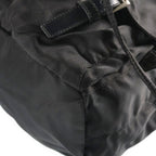 Prada Triangle Logo Tessuto Nylon Backpack Black — view 5