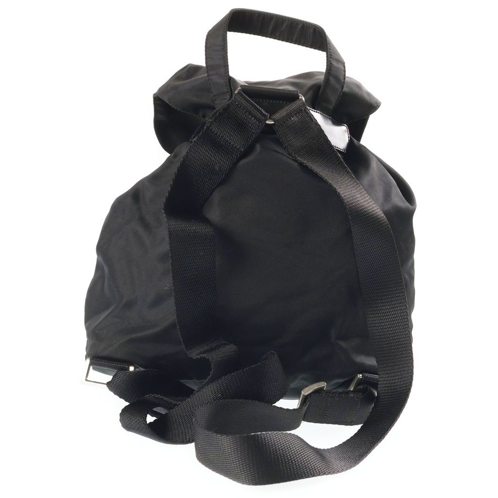 Prada Triangle Logo Tessuto Nylon Backpack Black — view 2