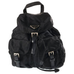 Prada Triangle Logo Tessuto Nylon Backpack Black