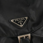 Prada Triangle Logo Tessuto Nylon Backpack Black — view 6