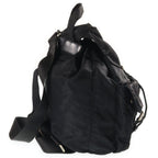 Prada Triangle Logo Tessuto Nylon Backpack Black — view 3