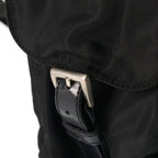 Prada Triangle Logo Tessuto Nylon Backpack Black — view 7