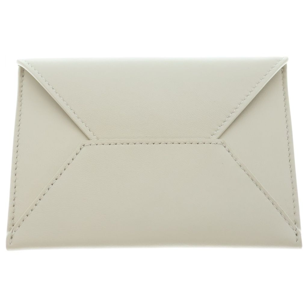 Bottega Veneta Envelope Card Case Shape Ivory Leather