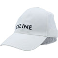 Celine Logo Cap Cotton White Hat