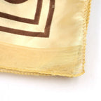 Chanel CC Logo Silk Sheer Scarf Large All Over Print Beige Brown — view 3