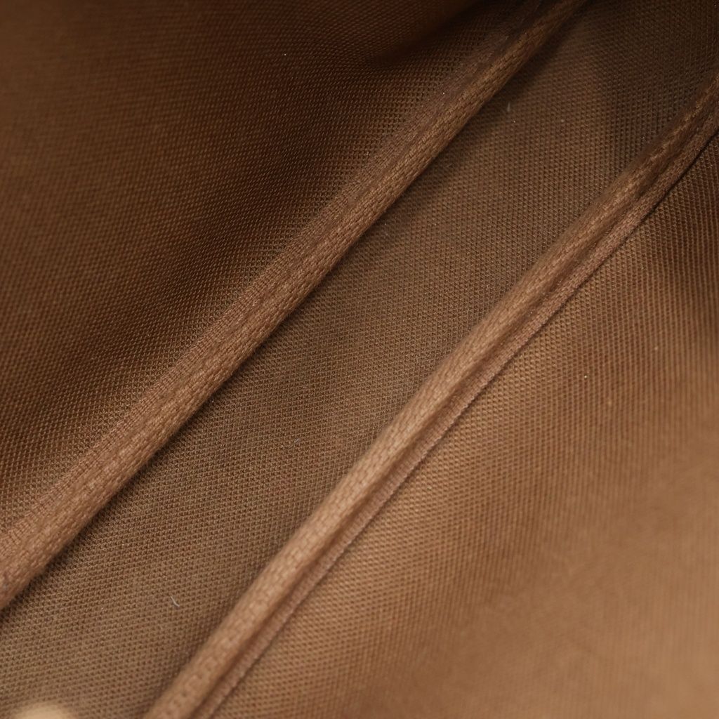 Louis Vuitton Monogram Pochette Accessoires Handbag Pouch Case Brown Leather — view 8