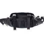 Celine Logo Trekking Messenger Bag Black Canvas Silver — view 4