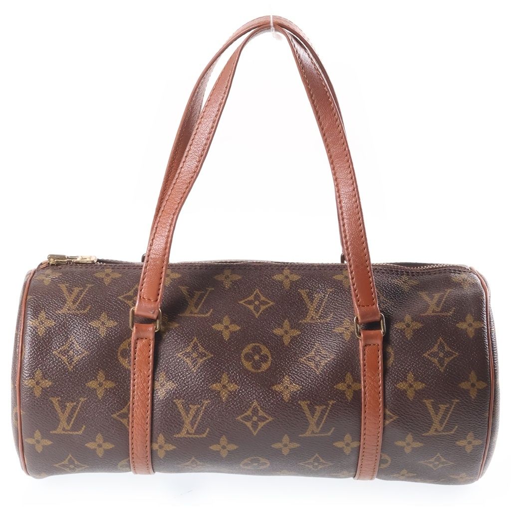 Louis Vuitton Monogram Boston Bag Brown Leather Gold