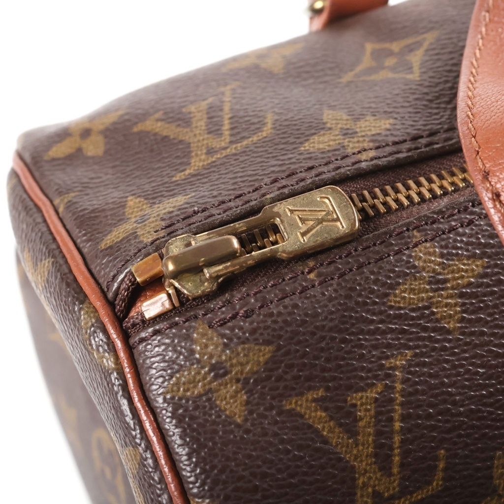 Louis Vuitton Monogram Boston Bag Brown Leather Gold — view 7