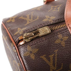 Louis Vuitton Monogram Boston Bag Brown Leather Gold — view 7