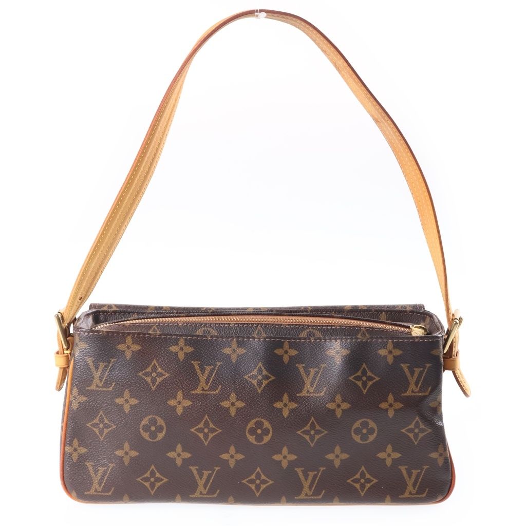 Louis Vuitton Monogram Viva Cite MM Shoulder Bag Brown Leather Gold — view 2