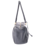 Prada Leather Mini Boston Bag Black Gold — view 3