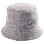 Prada Triangle Logo Wool Bucket Hat Gray — view 3