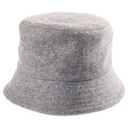 Prada Triangle Logo Wool Bucket Hat Gray — view 2