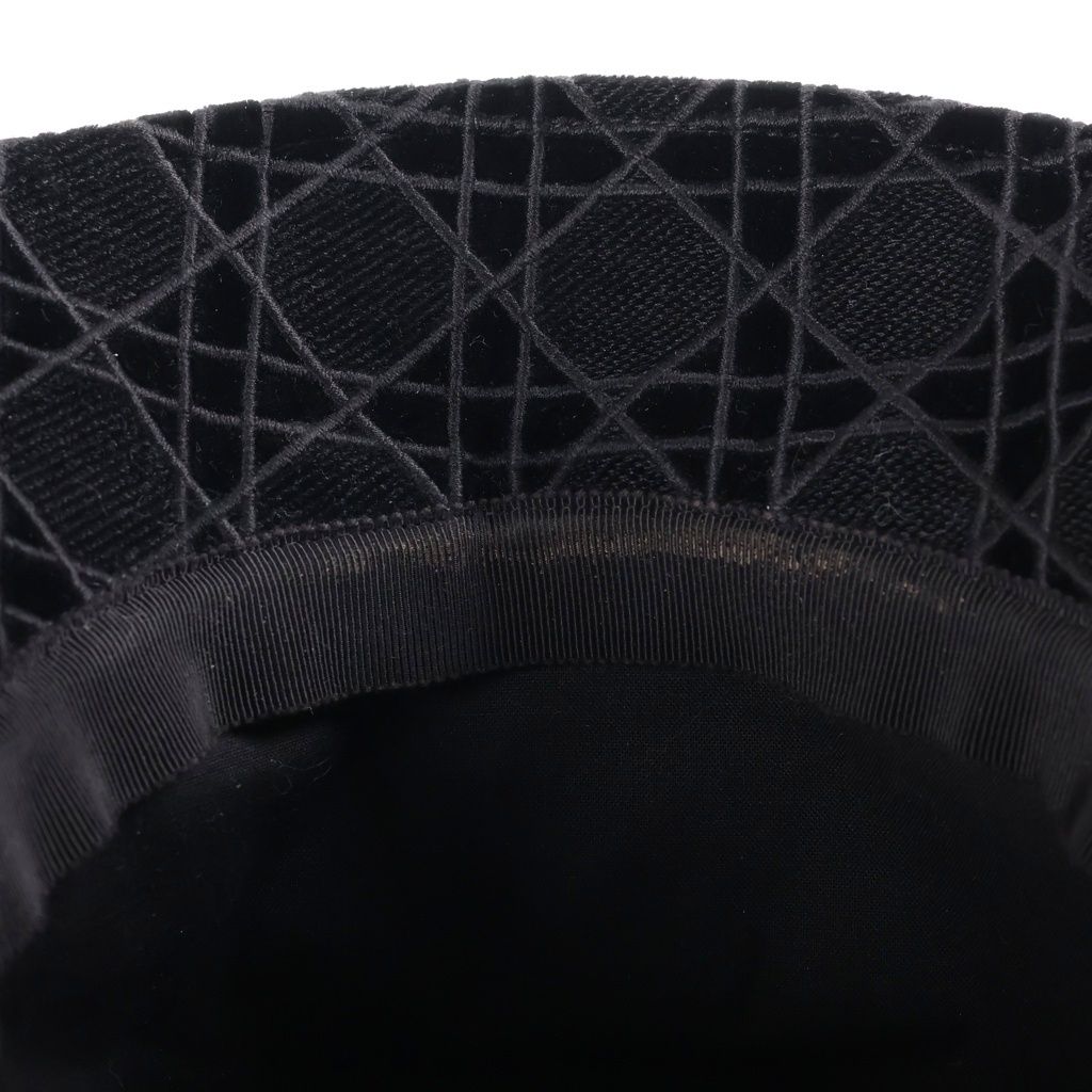 Dior Cannage All Over Print Cotton Bucket Hat Black — view 6