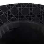 Dior Cannage All Over Print Cotton Bucket Hat Black — view 6