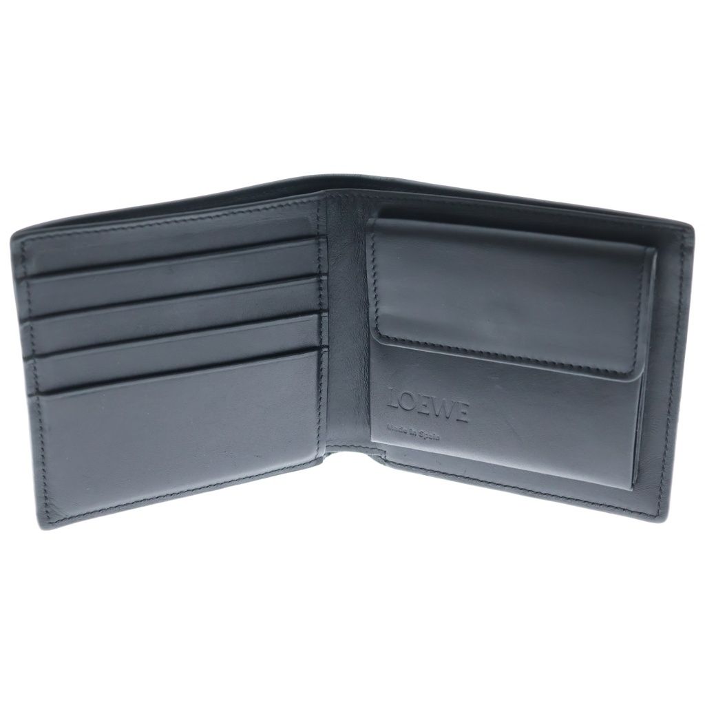 Loewe Anagram Embossed Bifold Leather Compact Wallet Gray — view 4