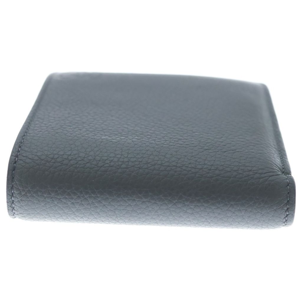 Loewe Anagram Embossed Bifold Leather Compact Wallet Gray — view 3