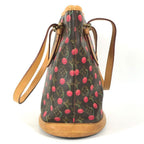 Louis Vuitton Shoulder Bag Bucket PM Monogram Cherry Canvas Brown — view 4