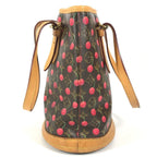 Louis Vuitton Shoulder Bag Bucket PM Monogram Cherry Canvas Brown — view 3