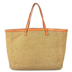 Fendi Shoulder Bag Selleria Logo Raffia Beige — view 2